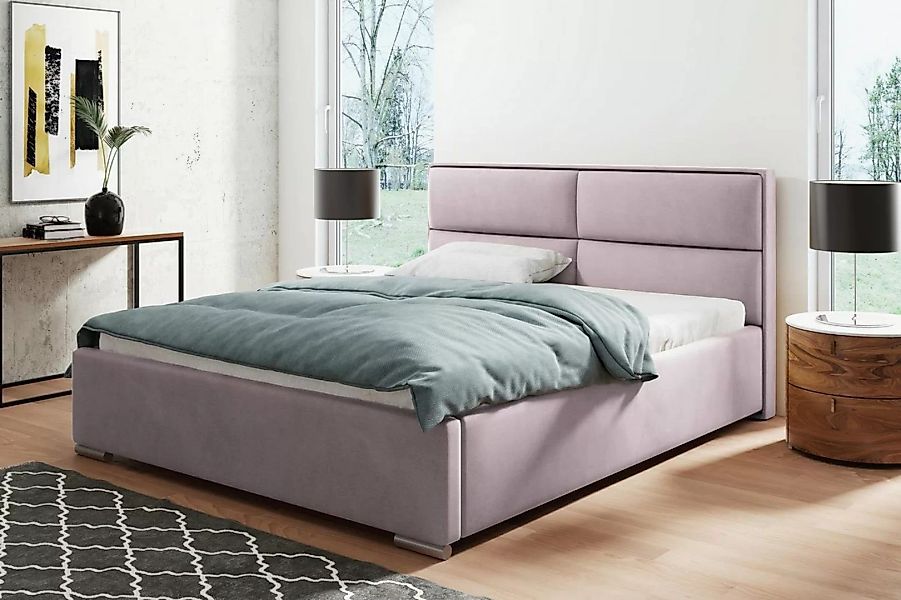 Beautysofa Polsterbett Duo (Doppelbett aus Velourstoff, mit große Bettkaste günstig online kaufen