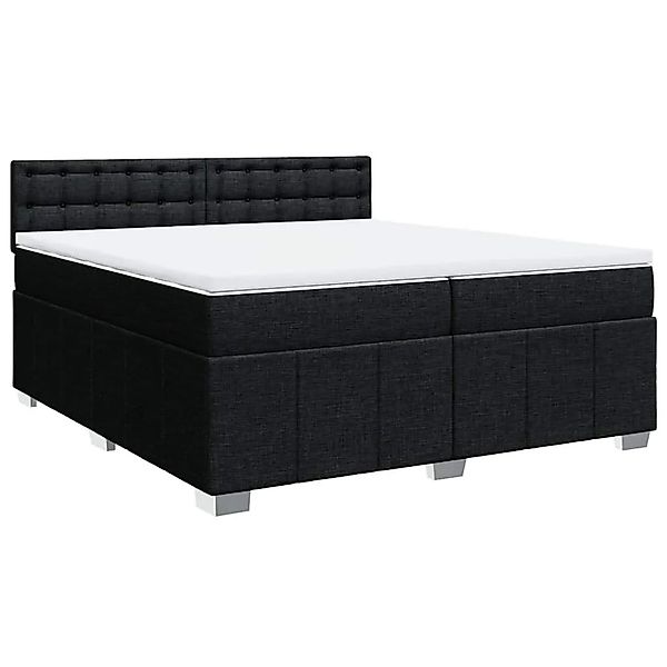 vidaXL Boxspringbett mit Matratze Schwarz 200x200 cm Stoff 3289491 günstig online kaufen