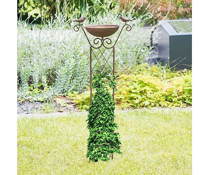 GartenHero Vogeltränke Vogeltränke Rankhilfe Metall Vogelbad Wasserschale V günstig online kaufen