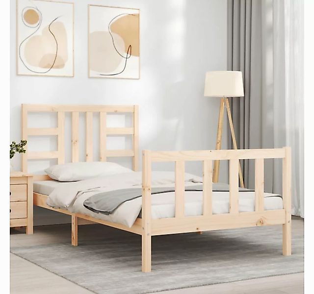 vidaXL Bett Massivholzbett ohne Matratze 90x200 Kiefernholz günstig online kaufen