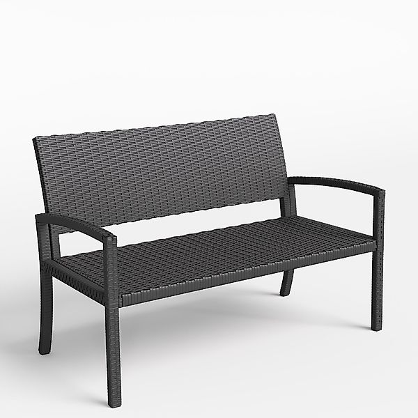UDPATIO Gartenbank Polyrattan Gartenbank, Wetterfest Sitzbank günstig online kaufen