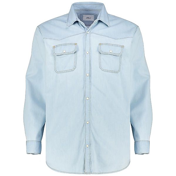 s.Oliver Jeanshemd Farbe blau Größe: 5XL günstig online kaufen