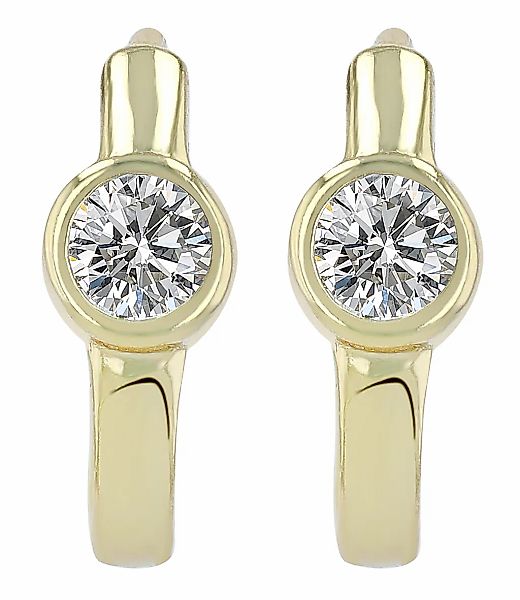 Adelia´s Klappcreolen "Damen Ohrringe – Klappcreole aus 925 Silber mit Zirk günstig online kaufen