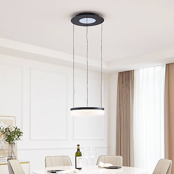 Lucande Smart LED-Hängeleuchte Squillo schwarz Tuya RGBW CCT günstig online kaufen
