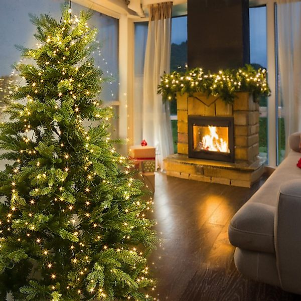 MARELIDA LED-Baummantel Draht Lichterkette Baumbeleuchtung 12 günstig online kaufen