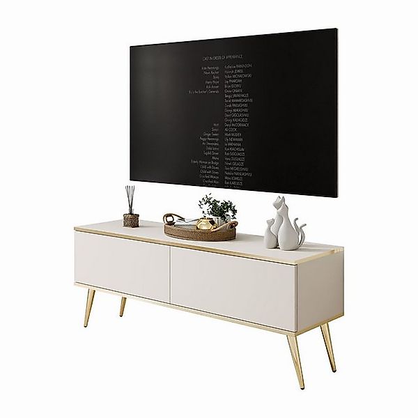 Lookway TV-Schrank OXFORD III 135 cm TV-Sideboard auf goldenen Füßen Breite günstig online kaufen