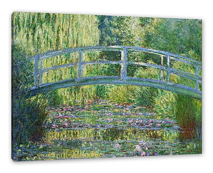 Pixxprint Leinwandbild Claude Monet - japanische Brücke über den Seerosente günstig online kaufen