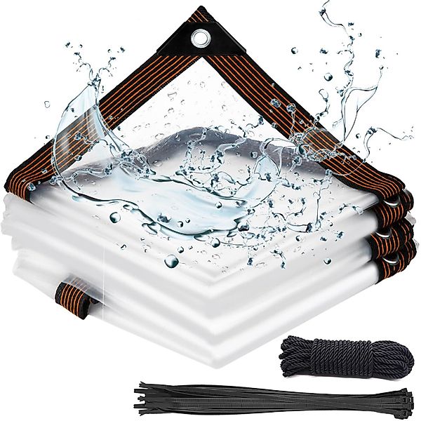 Jibenhome Schutzplane Transparente Plane mit Ösen günstig online kaufen