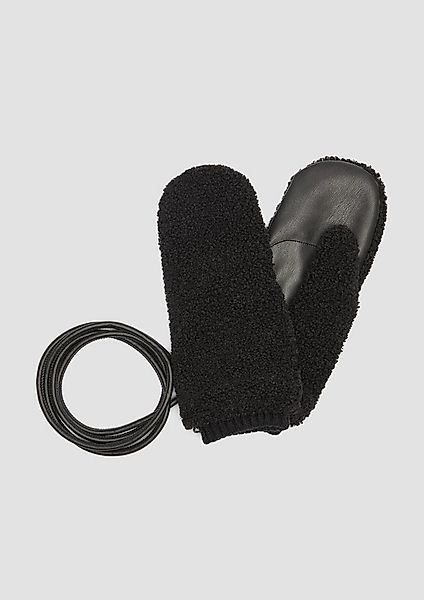 s.Oliver Strickhandschuhe Handschuhe Fäustlinge aus Teddyplüsch günstig online kaufen