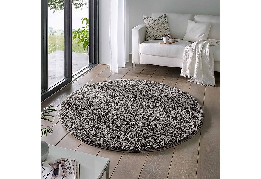 TaraCarpet Langflor-Teppich Venezia Shaggy, rund, Höhe: 35 mm, Hochflor Sha günstig online kaufen