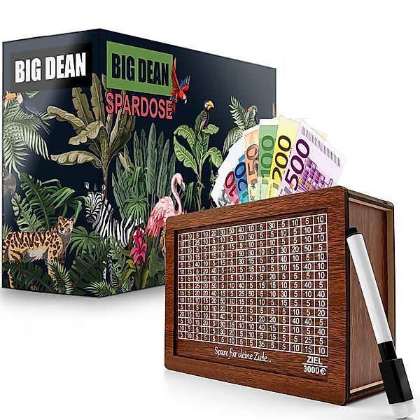 BigDean Spardose Spardose mit Ziel 3000€ günstig online kaufen