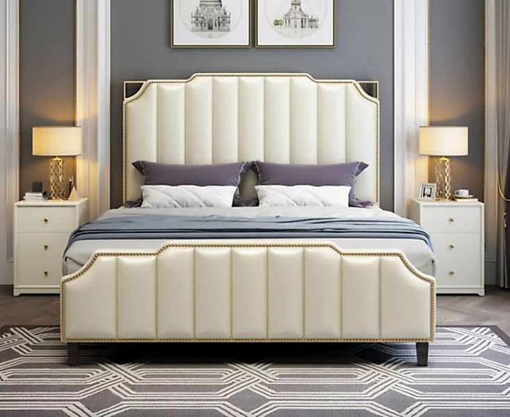 JVmoebel Bett, Bett Polster Design Luxus Doppel Hotel Betten Ehe 180x200cm günstig online kaufen