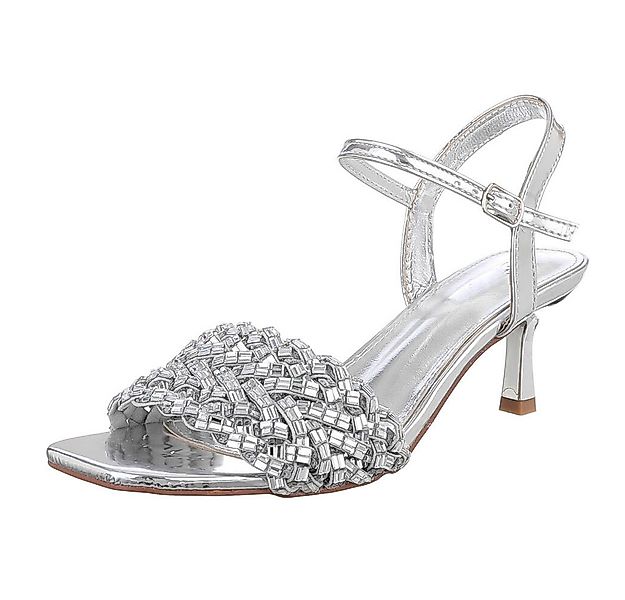 Ital-Design Elegante Damen Sandalen mit Strass-Details für Festlichkeiten S günstig online kaufen