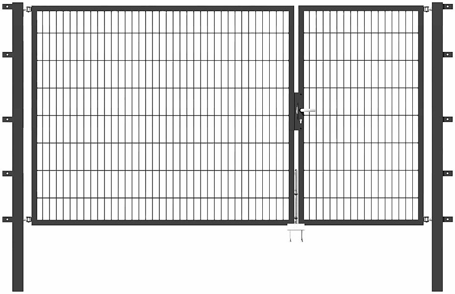 Alberts Zaundoppeltür "Flexo", 300 cm Breite (100 + 200 cm), in versch. Höh günstig online kaufen