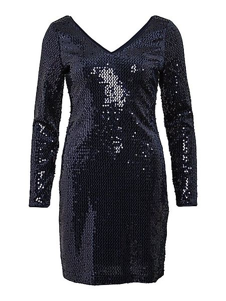 Vila Abendkleid Mini Pailletten V-Ausschnitt VISADIE (kurz) VISADIE L/S V-N günstig online kaufen
