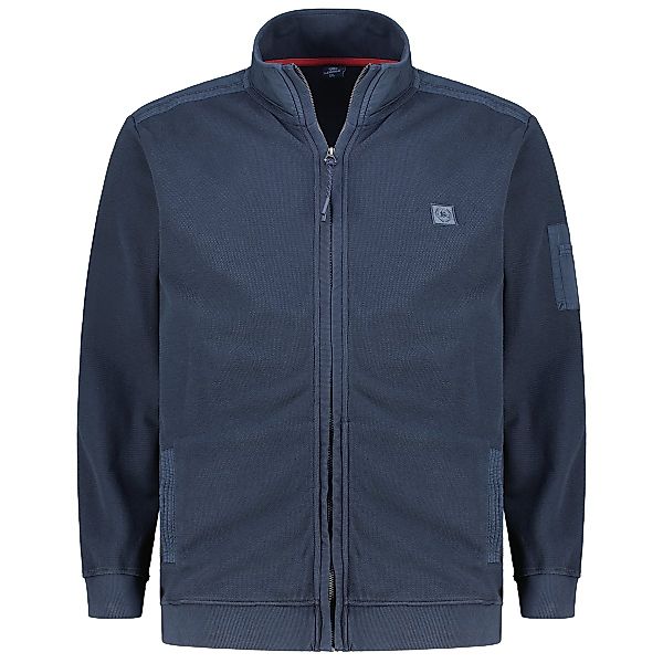 Lerros Sweatjacke im Material-Mix Farbe blau Größe: 6XL günstig online kaufen