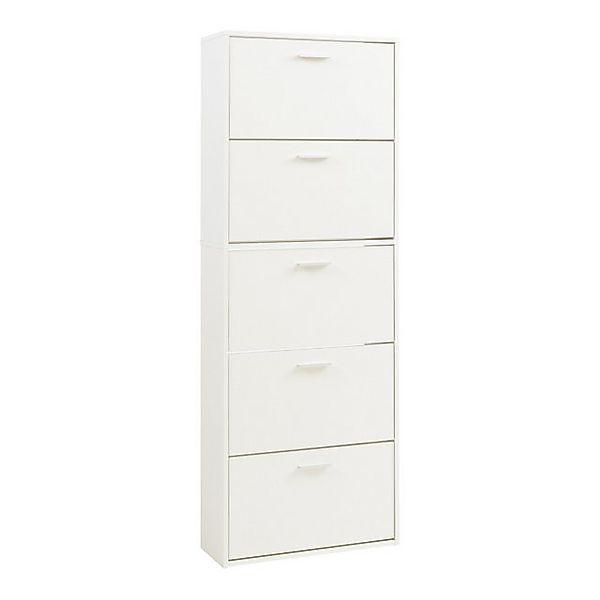 en.casa Schuhschrank »Sykkylven« Schuhkipper mit 5 Klappen 169 x 60 x 24 cm günstig online kaufen