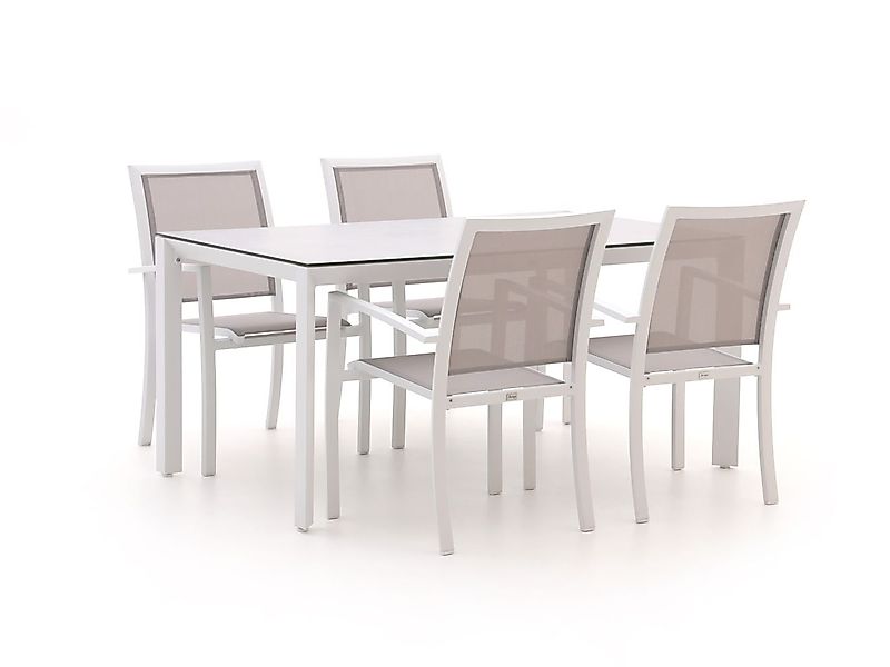 Bellagio Anzio/Veneto 160 cm Gartenmöbel-Set 5-Teilig Stapelbar günstig online kaufen