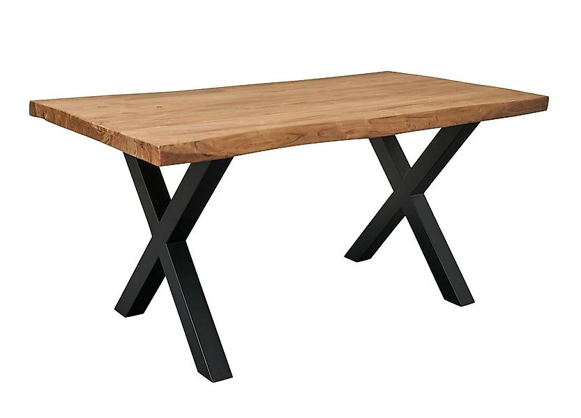 LC Home Esstisch LC Home Esstisch Metallgestell Holztisch Industrial Design günstig online kaufen