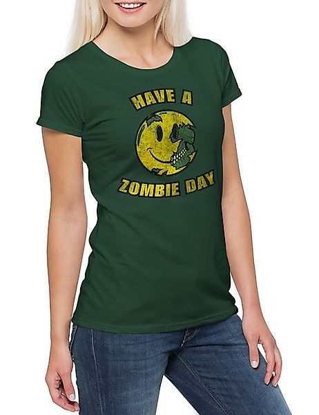 Urban Backwoods Print-Shirt Have A Zombie Day Damen T-Shirt House Haus Thou günstig online kaufen
