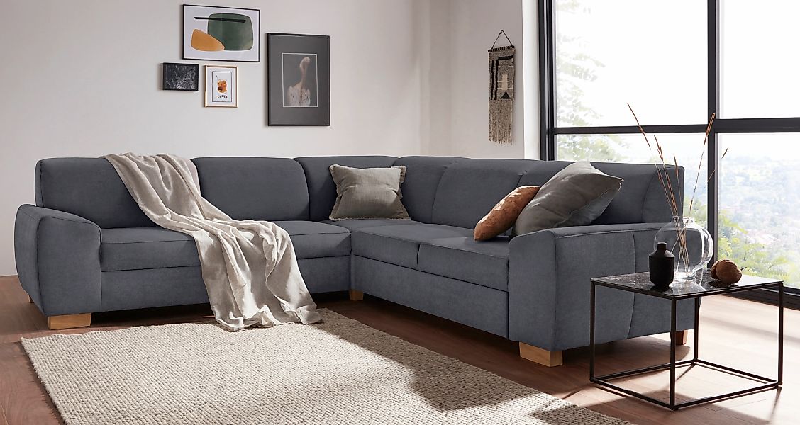 DOMO collection Ecksofa "Incanto kubische Formensprache, komfortabel, flach günstig online kaufen