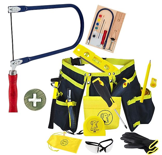 Eli Kinder-Werkzeug-Set Werkzeuggürtel - hochwertiges echtes Kinderwerkzeug günstig online kaufen
