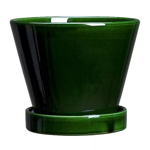 Julie Blumentopf glasiert Ø11cm Green emerald günstig online kaufen