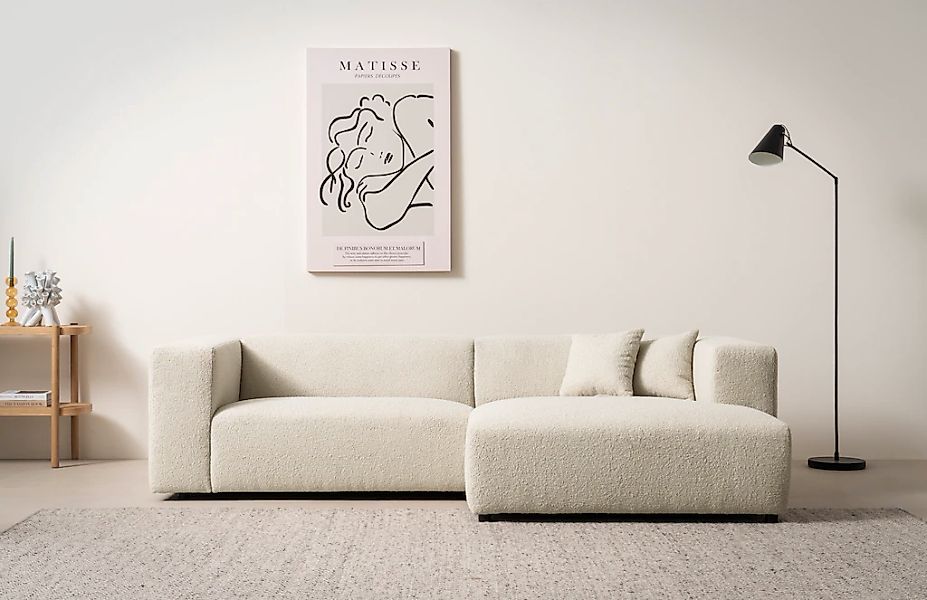 Home affaire Ecksofa "BAKELS, L-Form in Cord oder Boucle-Stoff, moderne Cou günstig online kaufen