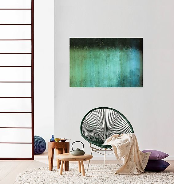 Komar Leinwandbild "Tapete XVI - Größe 90 x 60 cm" Baum  Berge  Blumen  Blä günstig online kaufen