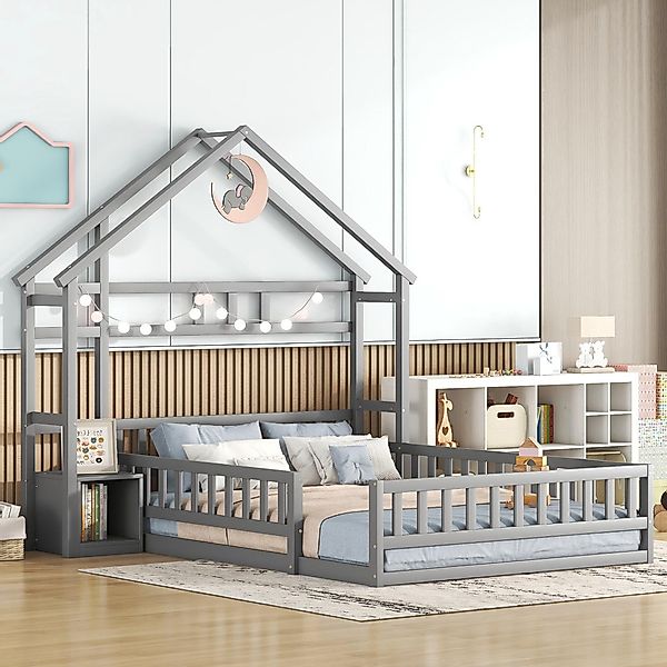 OKWISH Kinderbett Holzbett Funktionsbett Hausbetten (140x190cm günstig online kaufen