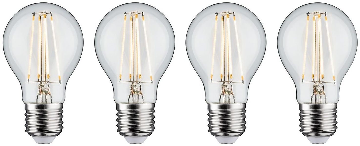 Paulmann LED-Leuchtmittel 4er Pack 7,5W E27 3step dimmbar, E27, 4 St., Warm günstig online kaufen