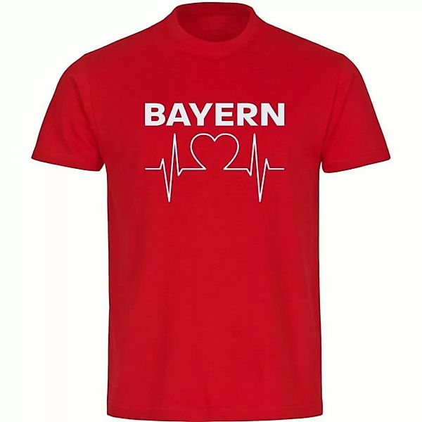 multifanshop T-Shirt Herren Bayern - Herzschlag - Männer günstig online kaufen