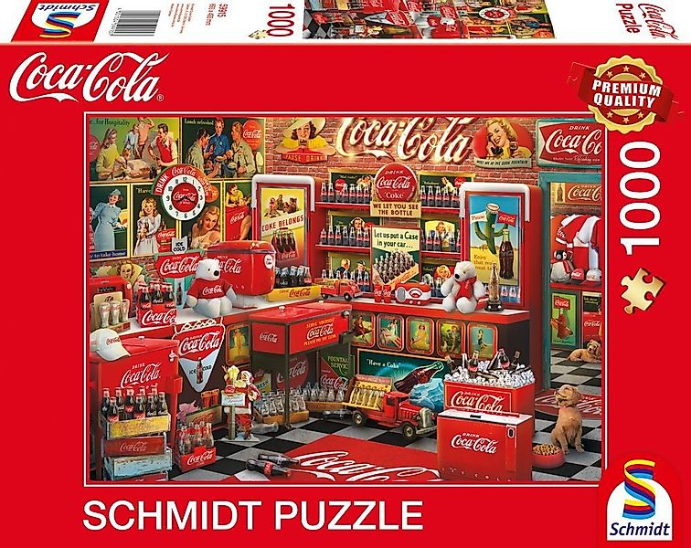 Schmidt Spiele Puzzle 1000 Teile Schmidt Spiele Puzzle Coca Cola Nostalgie- günstig online kaufen