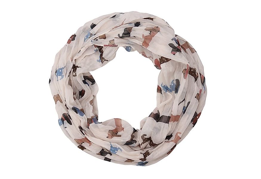 MIRROSI Loop Weicher Damen-Loopschal mit Dackel-Muster, Schlauchschal, (ca. günstig online kaufen