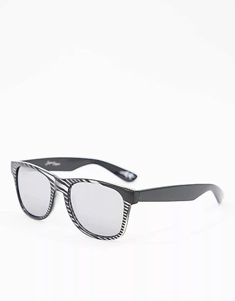 Jeepers Peepers – Sonnenbrille mit schmalem Design und eckigen Gläsern-Schw günstig online kaufen