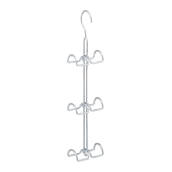 relaxdays Kleiderbügel Handtaschenbügel 6 Haken, Silber günstig online kaufen