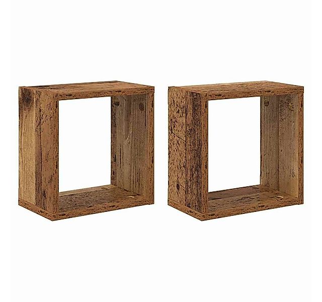 vidaXL Regal Wandregale 2 pcs Altholz 26 x 15 x 26 cm Holzwerkstoff, 2-tlg. günstig online kaufen