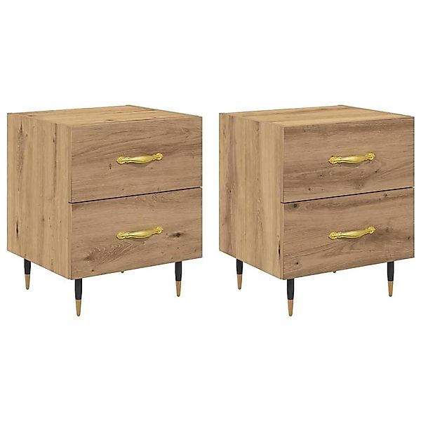 vidaXL Nachttisch 2 Stk Artisan-Eiche 40 x 35 x 47,5 cm Holzwerkstoff 88198 günstig online kaufen
