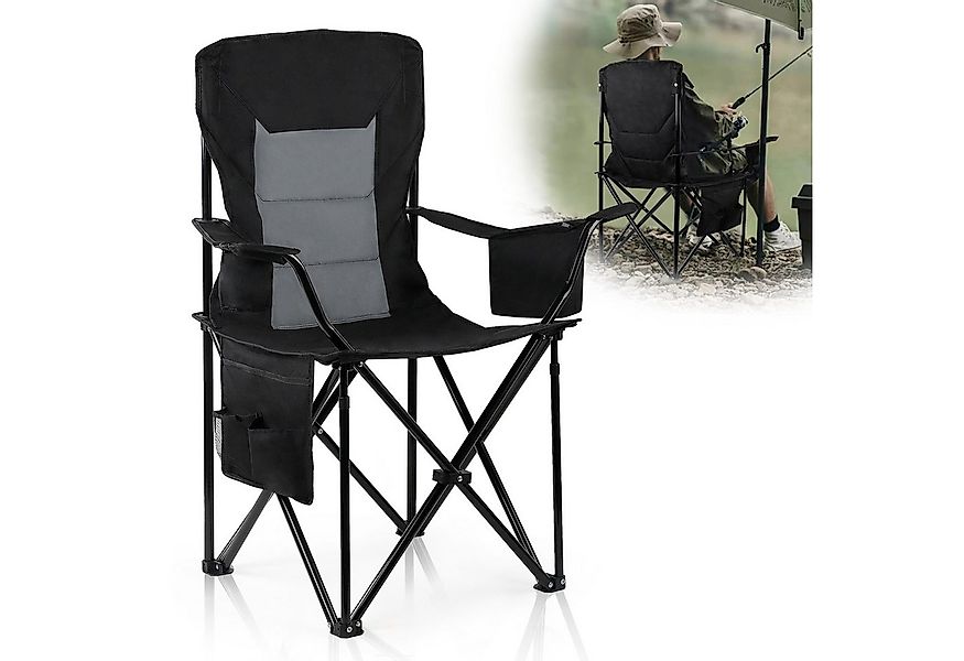 CALIYO Campingstuhl Faltstuhl mit Getränkehalter & Tragetasche Angelsessel günstig online kaufen