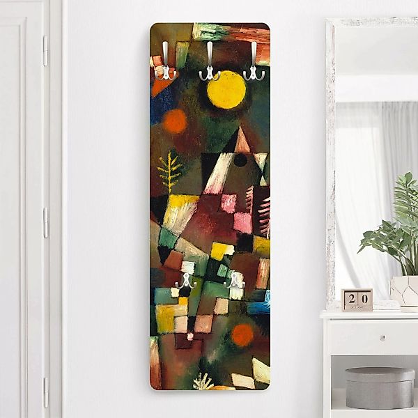 Wandgarderobe Holzpaneel Paul Klee - Der Vollmond günstig online kaufen