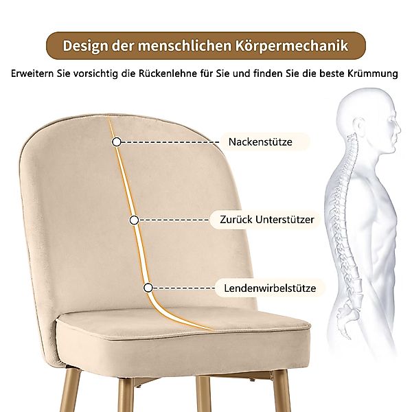 Tongtong Esszimmerstuhl Polsterstuhl, 46 x 62 günstig online kaufen