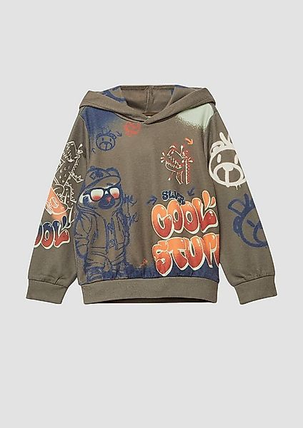 s.Oliver Sweatshirt Sweatshirt Hoodie mit All-over-Print im Graffiti-Stil günstig online kaufen