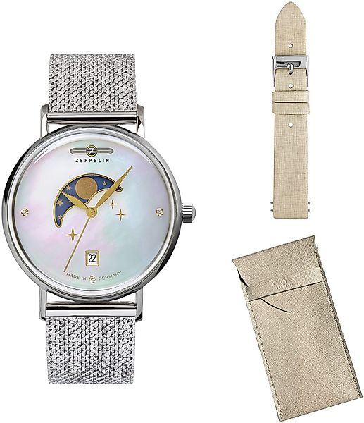 ZEPPELIN Quarzuhr Luna Moonphase 7133M-1_SET, (Set, günstig online kaufen