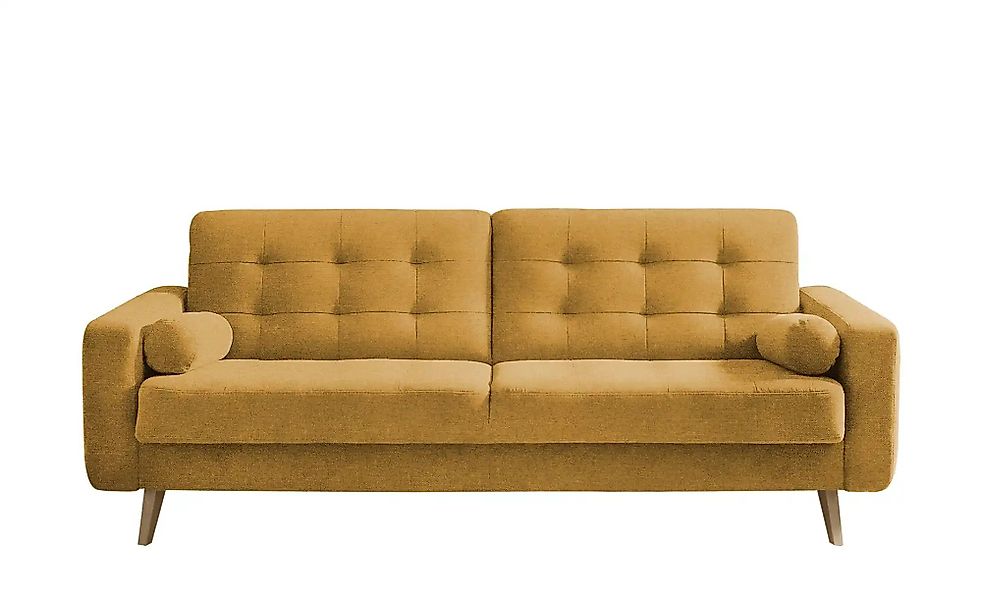 Schlafsofa mit Bettkasten Fjord ¦ gelb ¦ Maße (cm): B: 226 H: 88 T: 90.0 Po günstig online kaufen