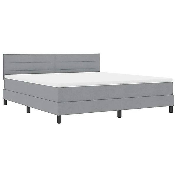 vidaXL Boxspringbett mit Matratze Hellgrau 180 x 200 cm Stoff 3342149 günstig online kaufen