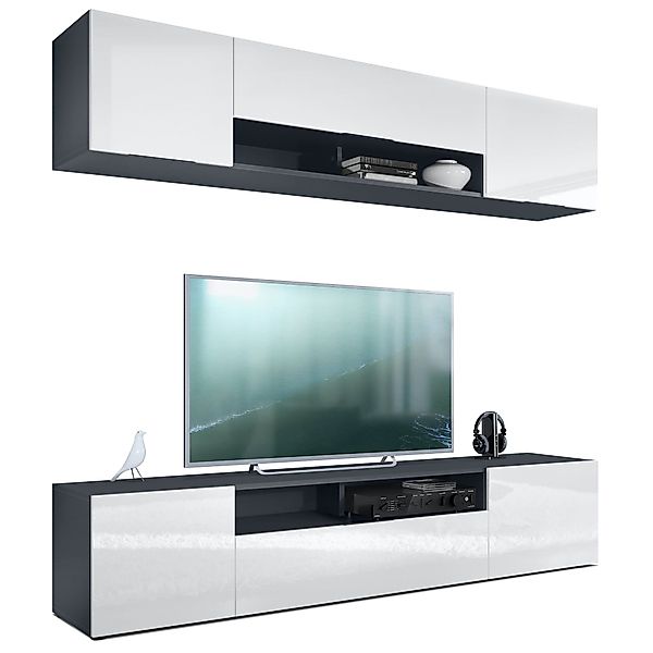 Vladon Wohnwand Mogan, (Anbauwand bestehend aus 2 TV-Boards, mit jeweils 2 günstig online kaufen