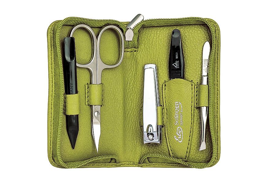 ERBE Maniküre-Etui Lederetui mit Zippverschluss, 5 tlg., bestückt mit Solin günstig online kaufen