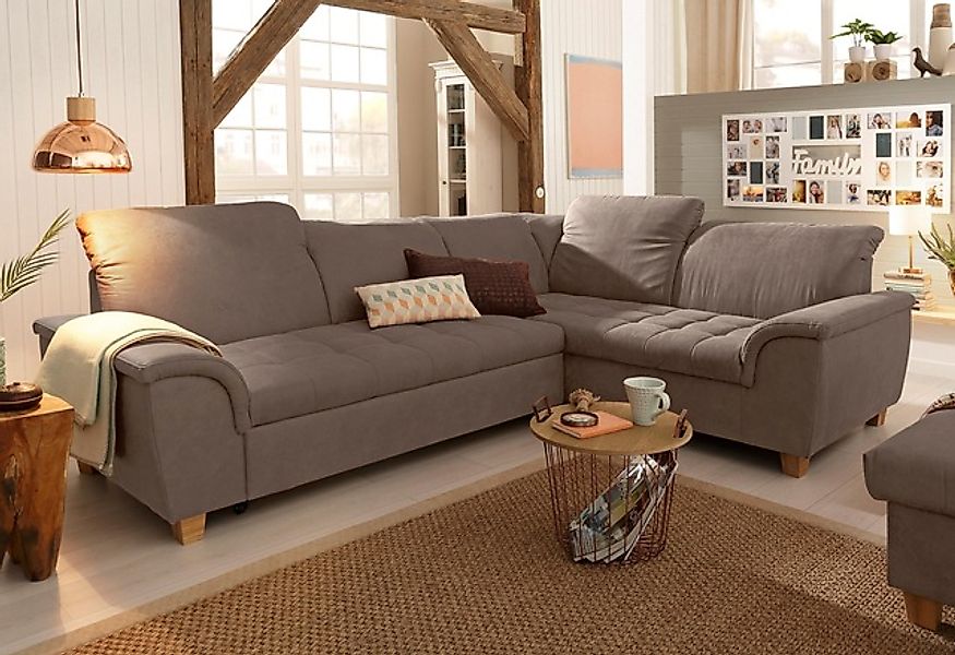 Home affaire Ecksofa »Lyla fester Sitzkomfort, bequeme Armlehnen, Breite 27 günstig online kaufen