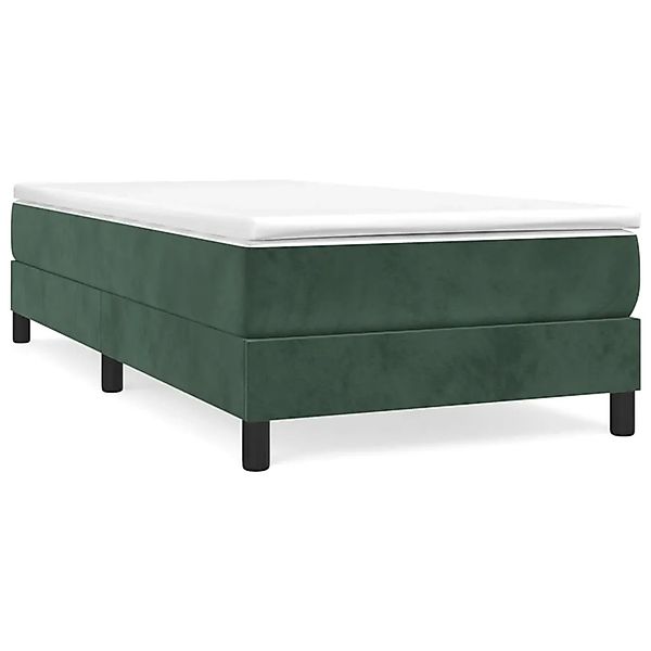vidaXL Boxspringbett Dunkelgrün 90x190 cm Samt1535579 günstig online kaufen