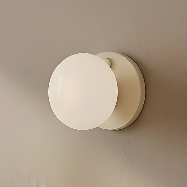 Wandleuchte Flo, beige, Ø 19 cm, Glas günstig online kaufen